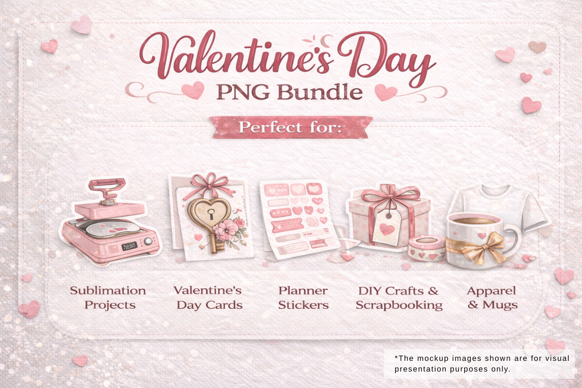 Valentine’s Day PNG Clipart Bundle, an Object Illustration by Daffodil Dream Studio (Photo 3 of 7)