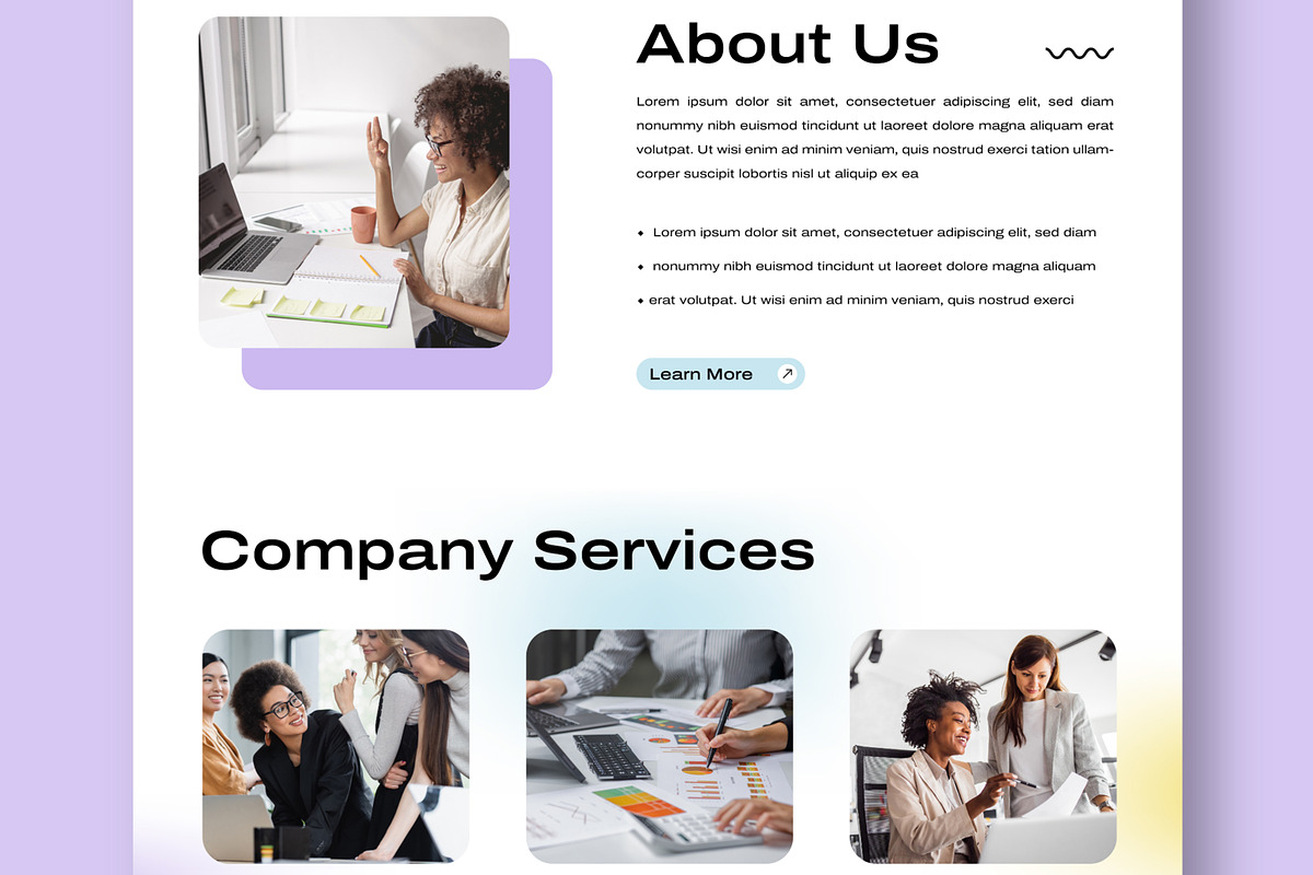 Creative Business Landing Page, a Landing Page Template by CreativeShaper (Photo 3 of 6)