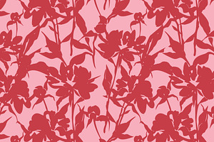 Blooming Peony. 4 Seamless Patterns.