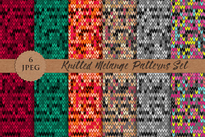 KNITTED melange patterns pack