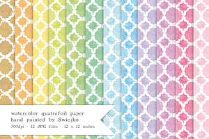 Quatrefoil Watercolor Paper, an Illustration by swiejko