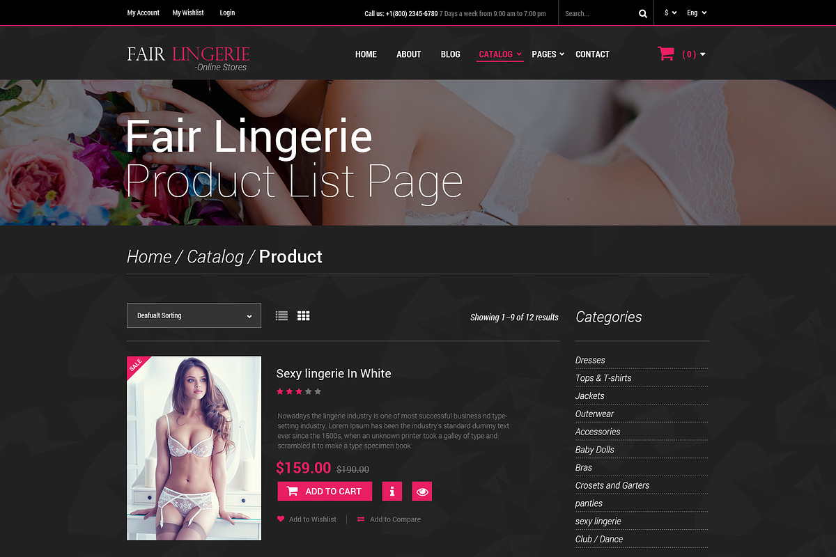 Fair Lingerie Ecommerce PSD Template, a Websites & App Template by Sainath Chillapuram (Photo 5 of 14)