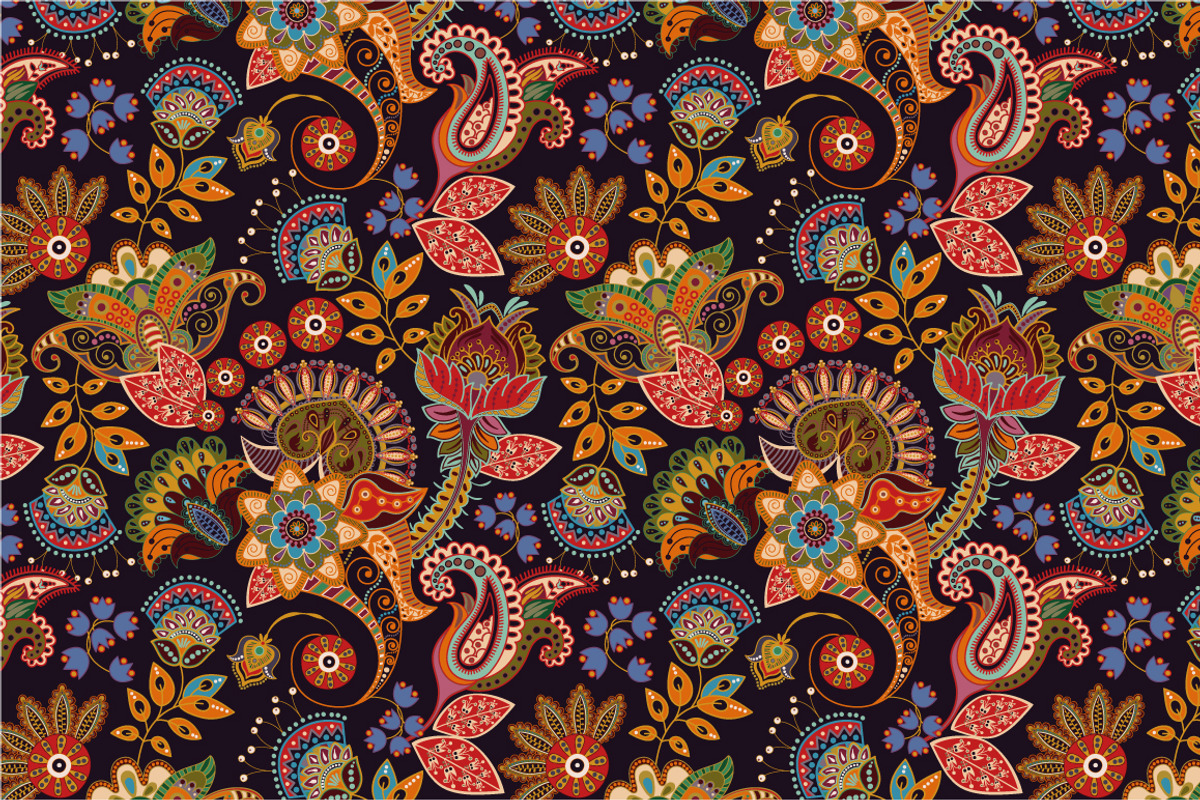 Floral Indian Patterns, a Pattern Graphic by Sunny_Lion