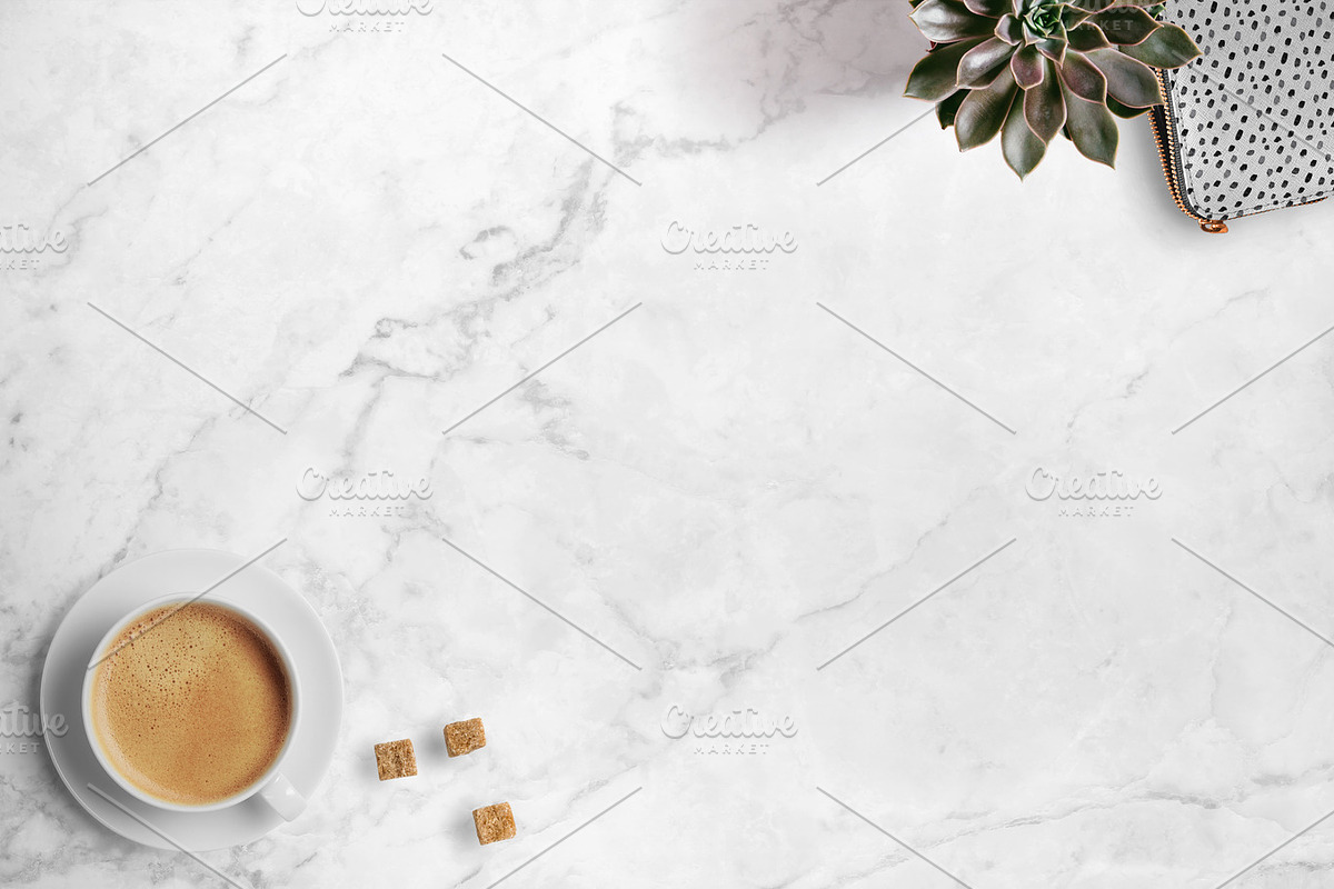 Minimalist marble desktop 240004 featuring styled desktop, styled stock, a Food & Drink Photo by Garlic Friday Design (Photo 2 of 2)