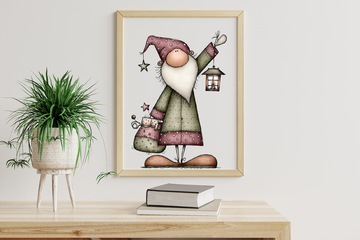 Retro Santa Clipart, an Illustration by Libby Wishes (Photo 4 of 7)