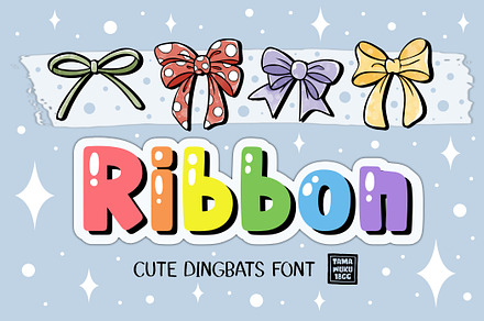 Ribbon OTF Dingbats Font, a Symbol Font by Tamawuku