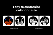 World Famous Landmarks Icons, a Solid Icon by Prosymbols (Thumbnail 4 of 7)