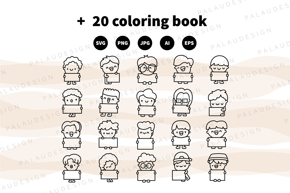 Cute Boys Signs, a Person Illustration by Palau (Photo 9 of 10)
