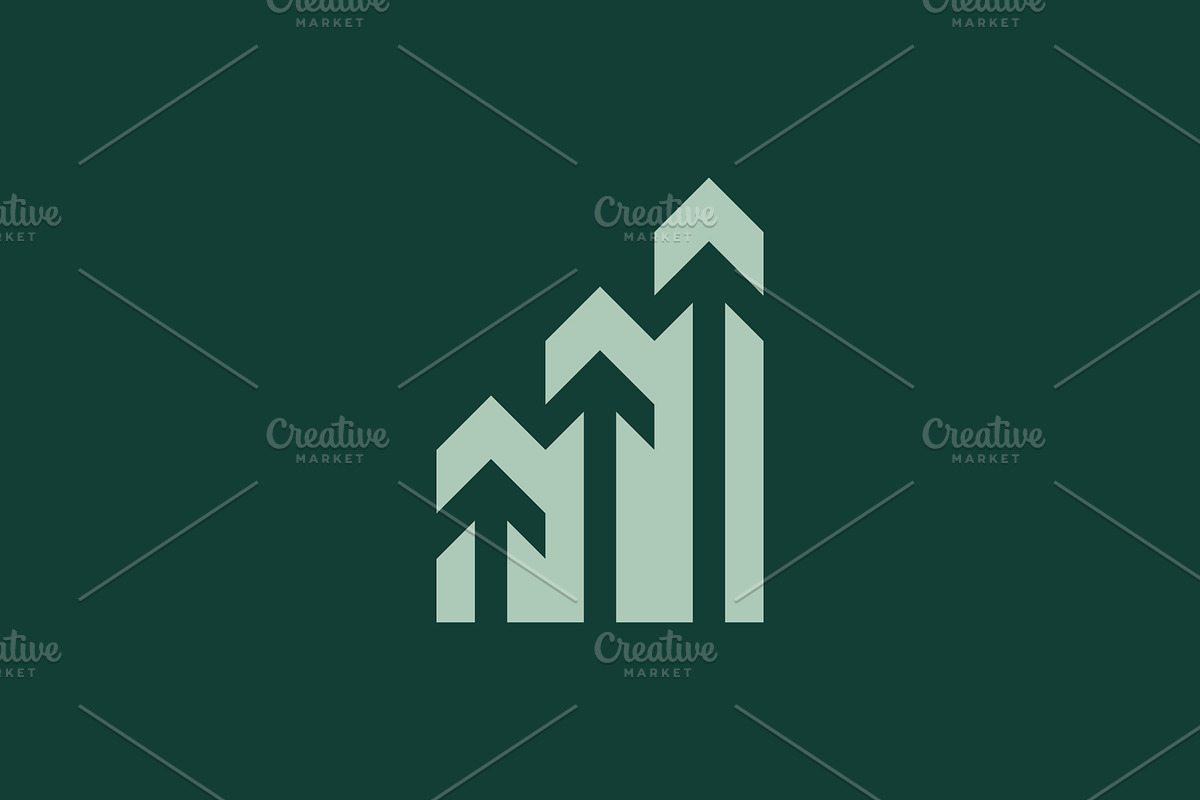 arrow statistic chart bar logo., a Branding & Logo Template by Rasagama Studio