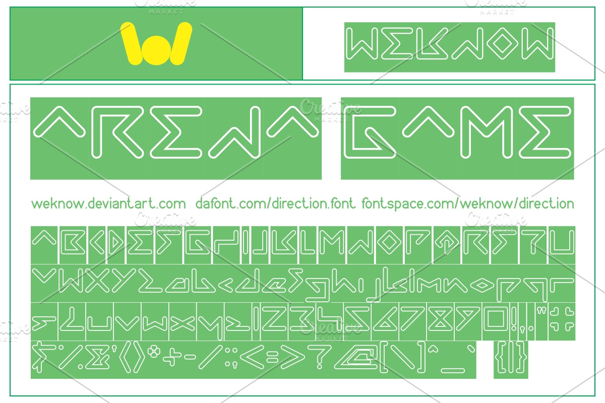 direction font preview 2