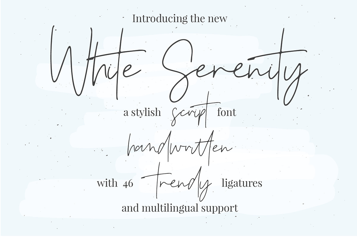 White Serenity Signature Font preview 3