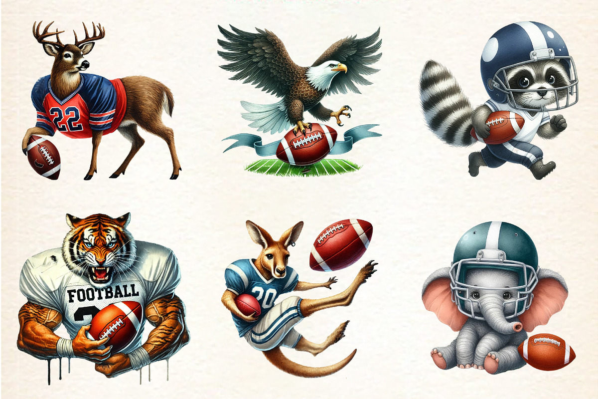 American Football Animal, an Illustration by DreamArtGraphic (Photo 2 of 4)