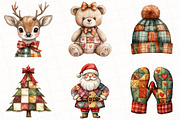 Patchwork Christmas Clipart, an Illustration by OK Design (Thumbnail 3 of 5)