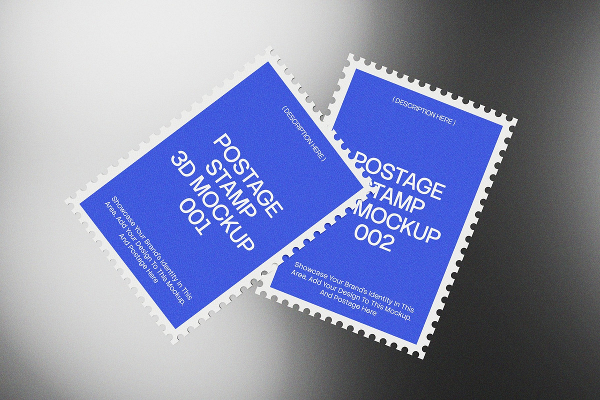 Postage Stamp On Metal 3D Mockup, a Books & Magazine Mockup by graphicook (Photo 3 of 4)