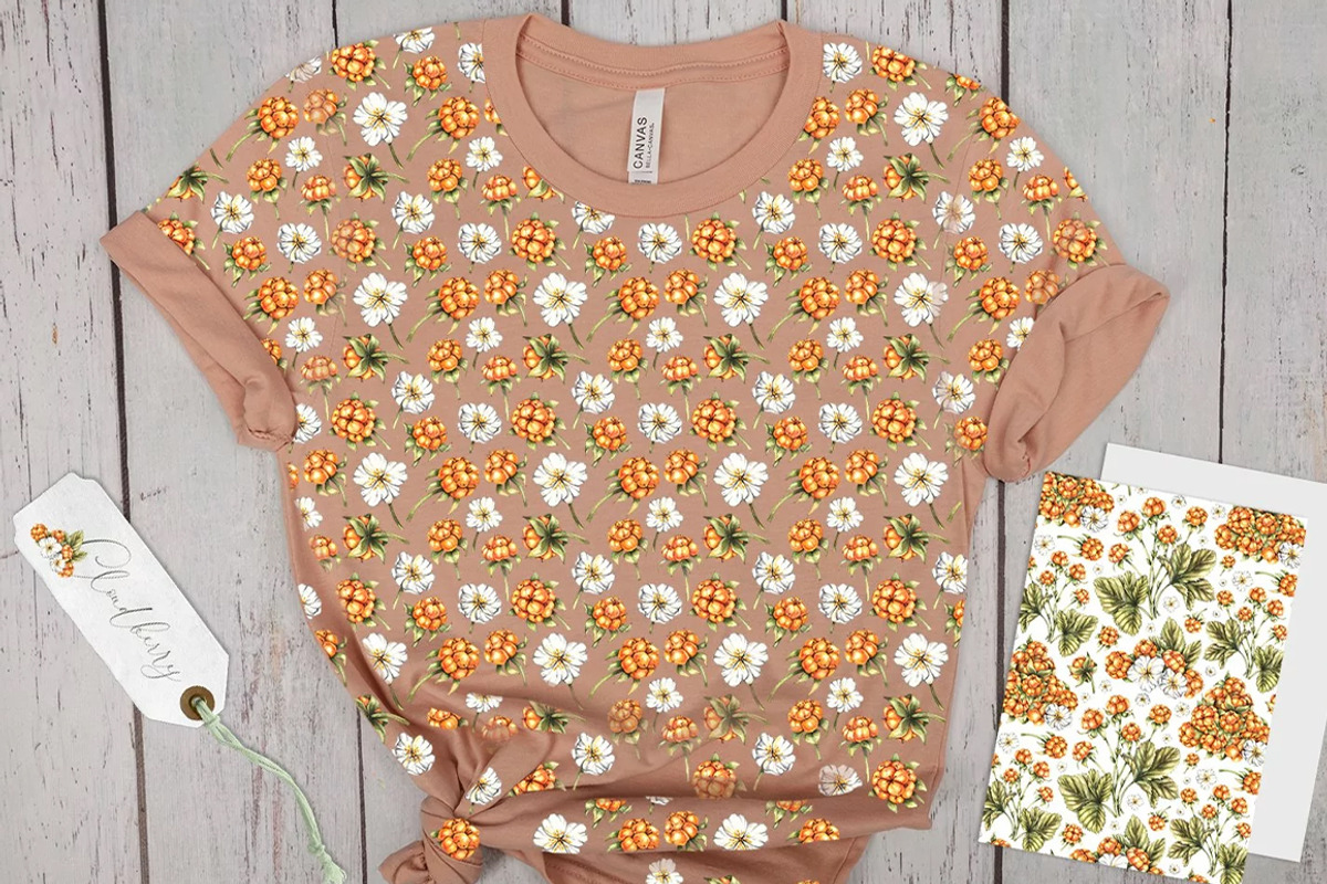 Cloudberry. Watercolor collection, a Food Illustration by SashaKondr (Photo 5 of 13)