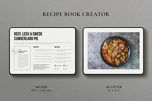 Recipe Book Creator Design Landscape