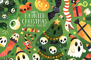 Halloween Christmas Clipart, a Seasonal Illustration by DigitalArtsi (Thumbnail 1 of 3)
