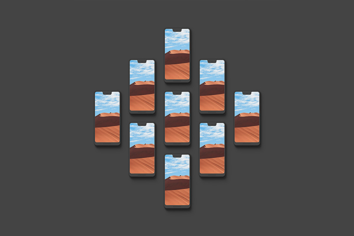 Pixel 3XL - 21 Clay Mockups - PSD, an iPhone Mockup by Asylab (Photo 53 of 73)