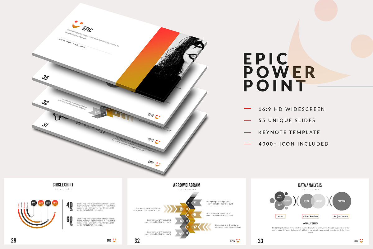Epic Powerpoint Template, a Presentation Template by ZAAS (Photo 1 of 9)