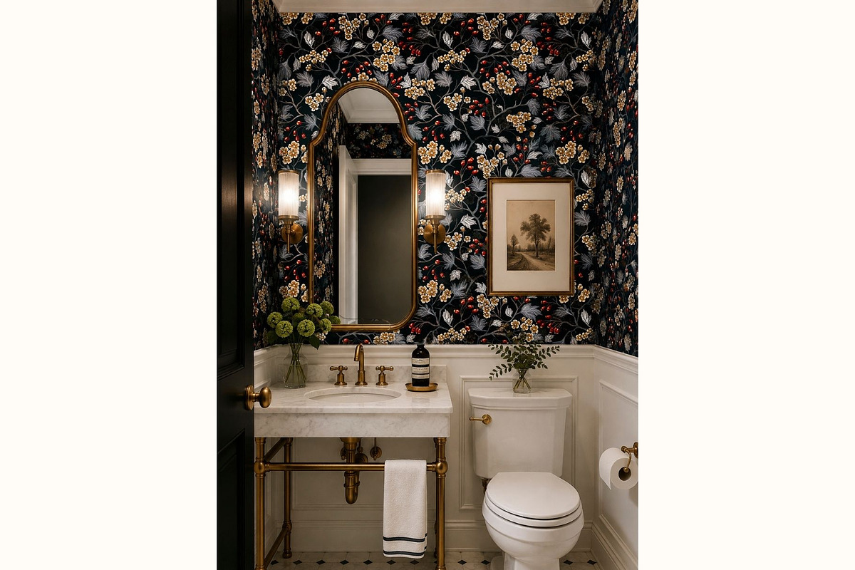 Midnight Hawthorn Vintage Pattern, a Pattern Graphic by MouseGrey (Photo 5 of 8)