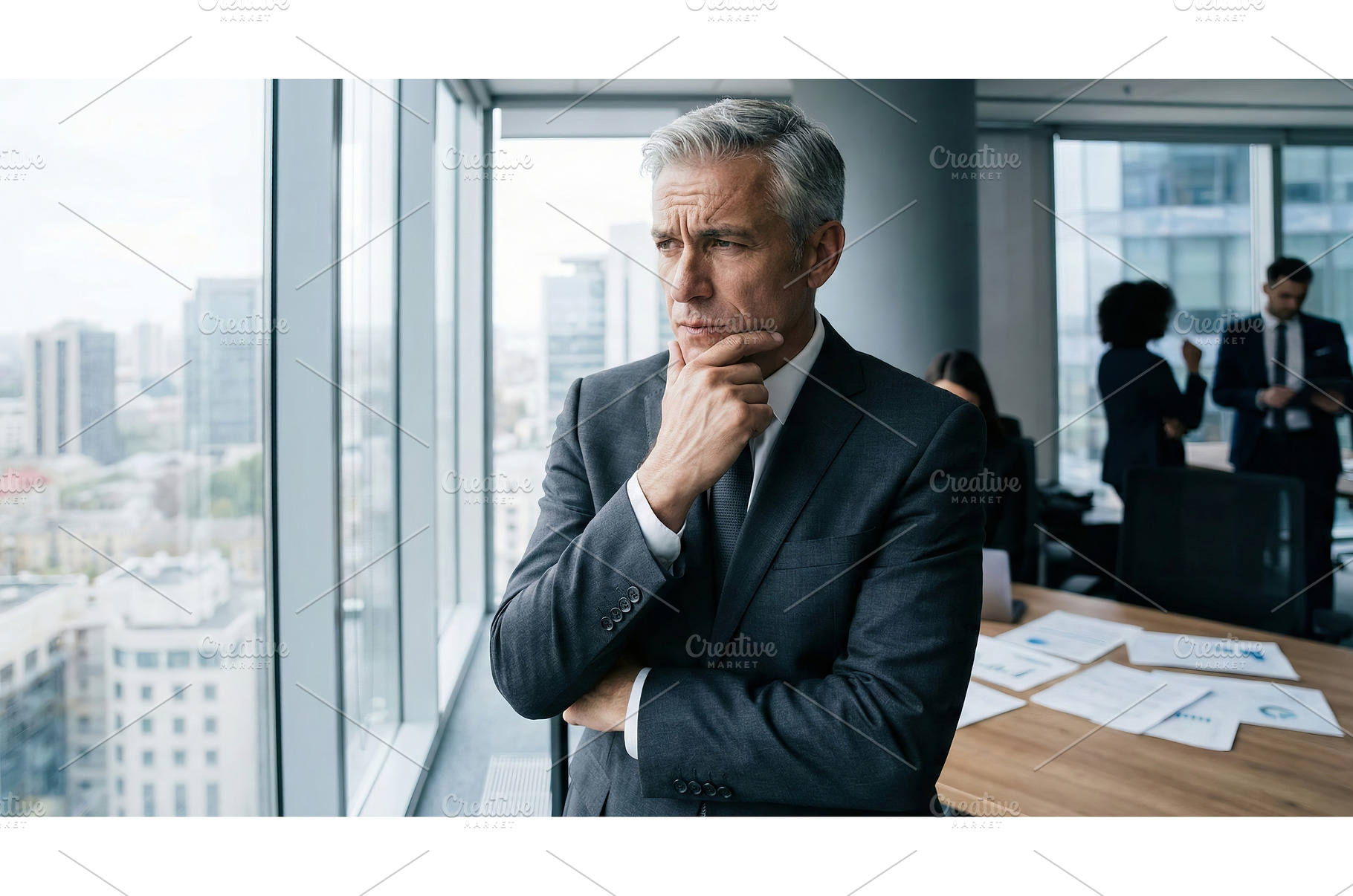 Businessman in Office, a Background Photo by CREATIVEDEF