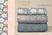Мagnolia garden. Floral Line Art, a Decorative Illustration by KlavaProDesign (Thumbnail 4 of 7)