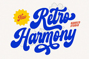 Retro Harmony Font, a Script Font by HansCo Studio (Thumbnail 1 of 11)