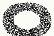 50 Elegant Floral Oval Mirror Frame, a Decorative Illustration by Amazin_art (Thumbnail 21 of 26)