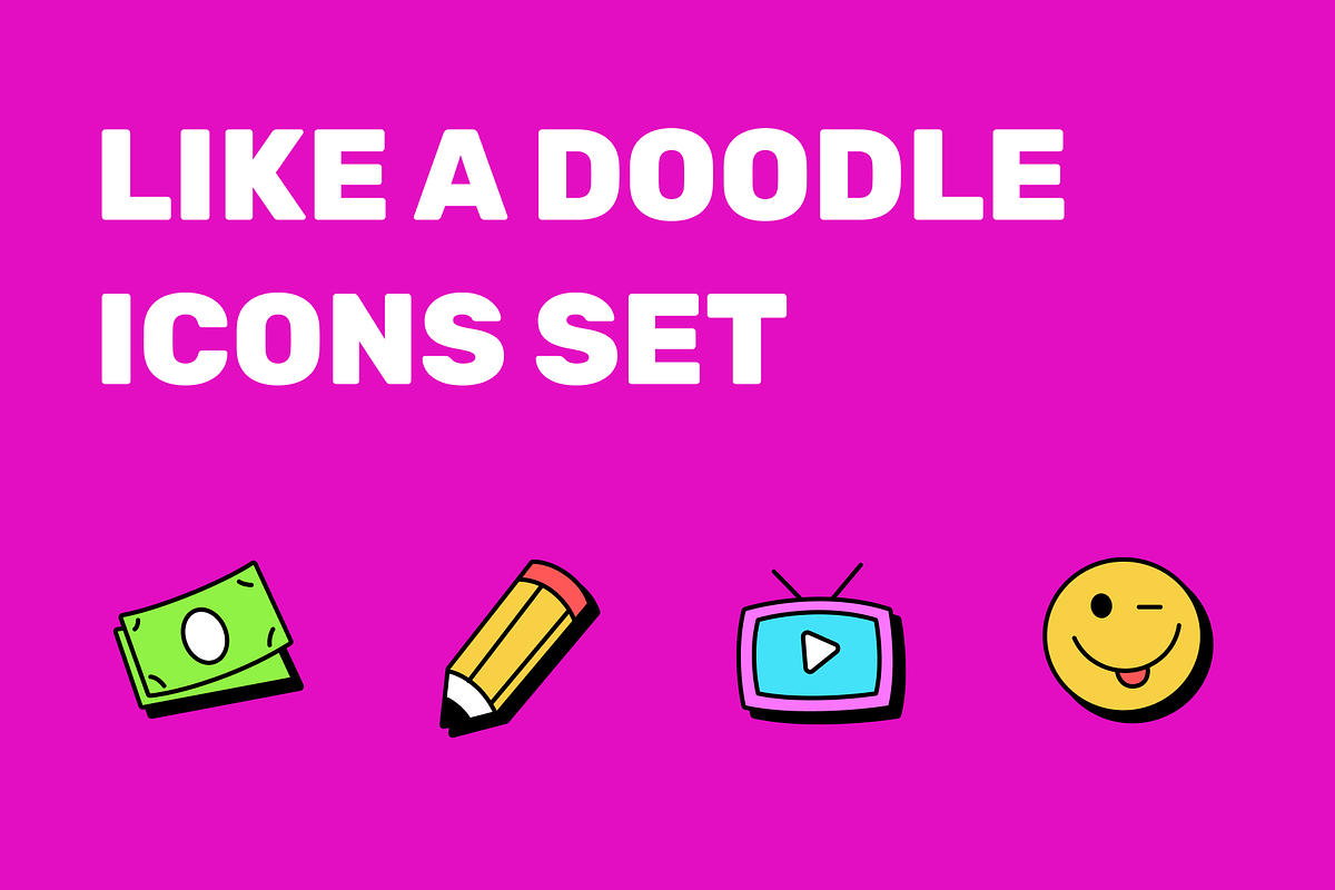 Like a Doodle Icons Set, an Outline Icon by Amazing Custom Icons (Photo 1 of 3)