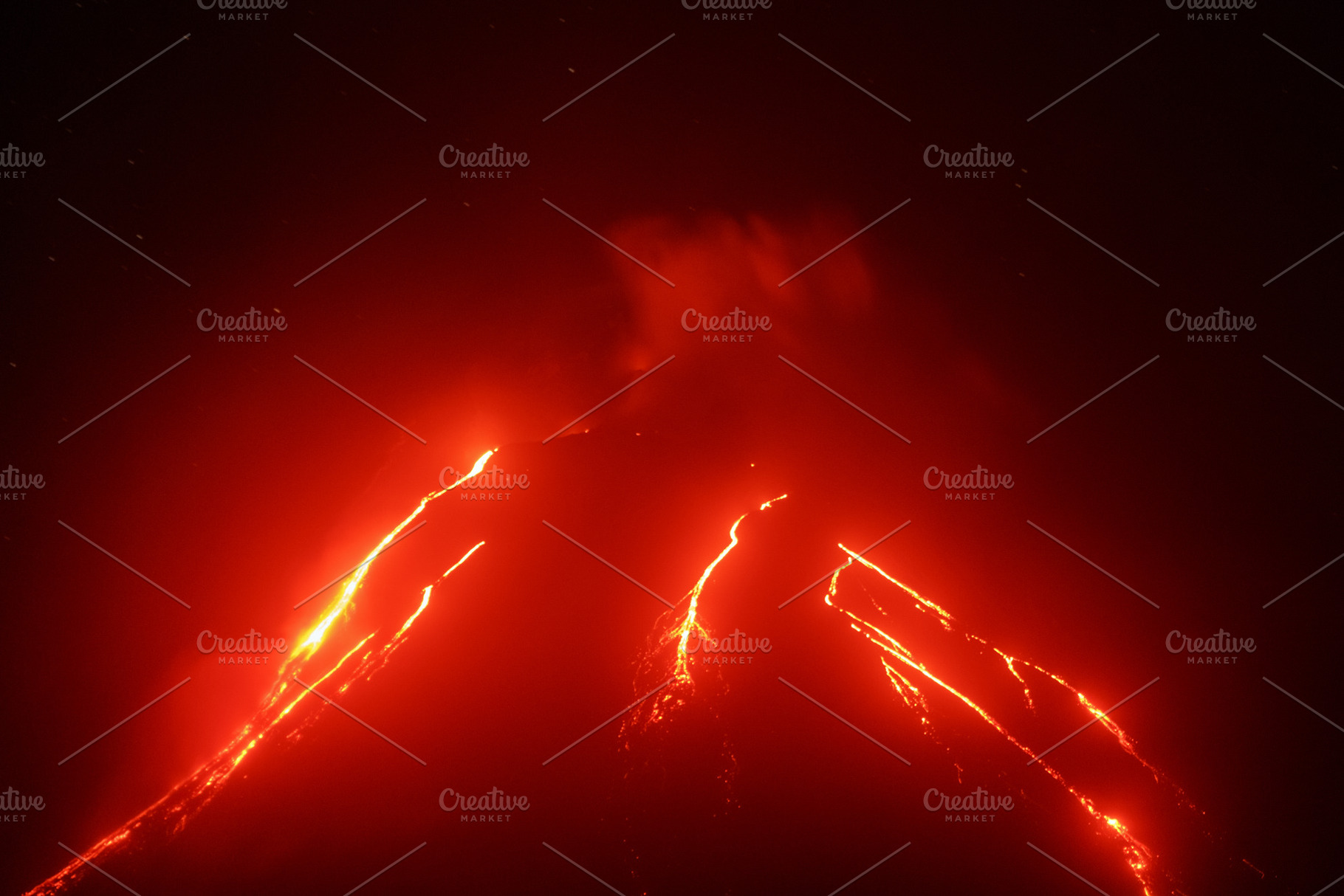 Night view eruption volcano active, a Nature Photo by Alexander-Piragis