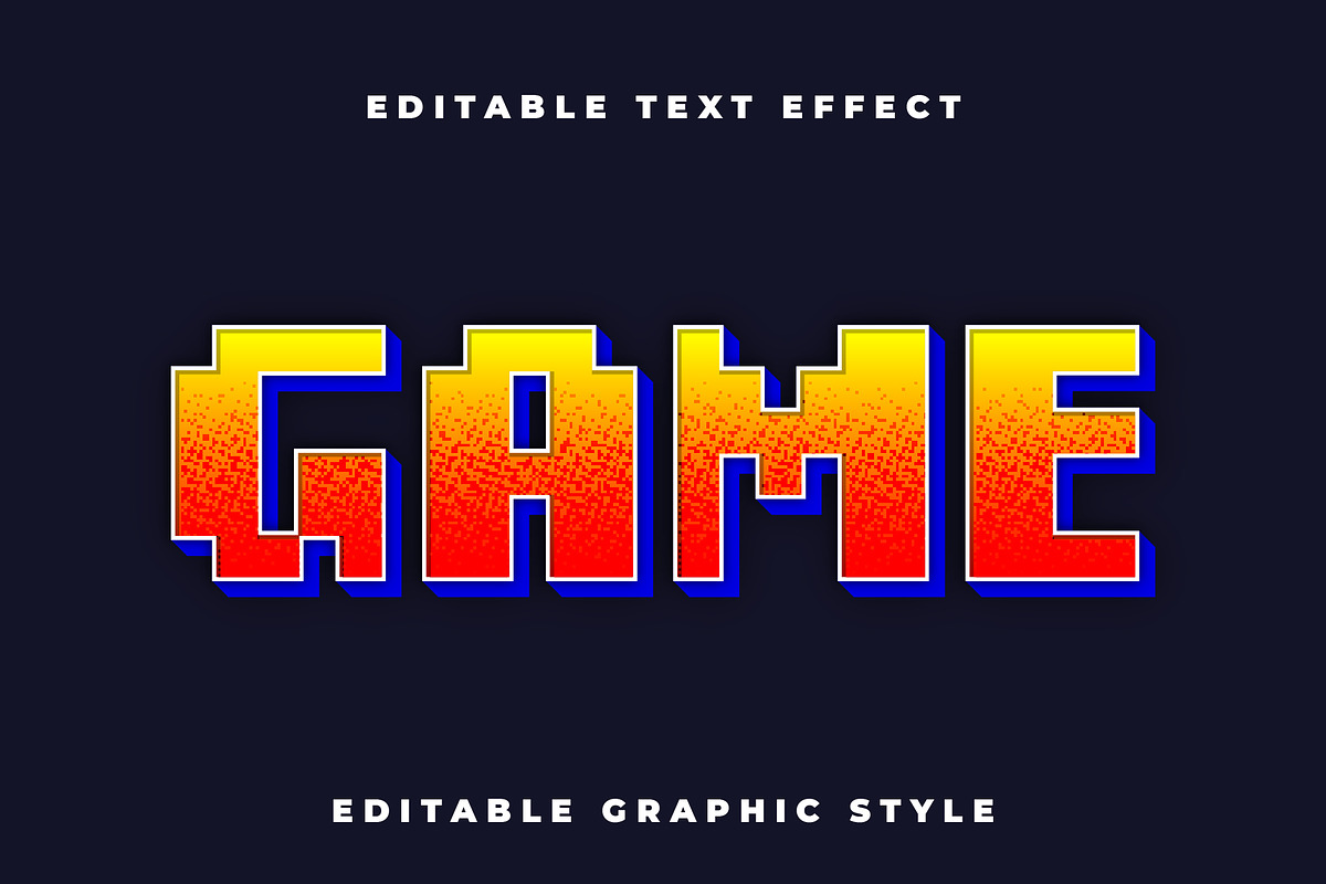 Retro Gradient Pixel Text Effect preview 3