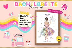 Coquette Bachelorette Money Dress