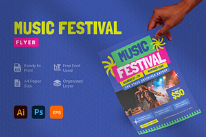 Music Festival Flyer, a Flyer Template by Antstheme