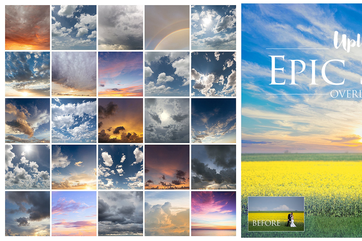 SALE! EPIC Skies Cloud Overlays, an Action Add-On by Uplift Actions (Photo 10 of 10)
