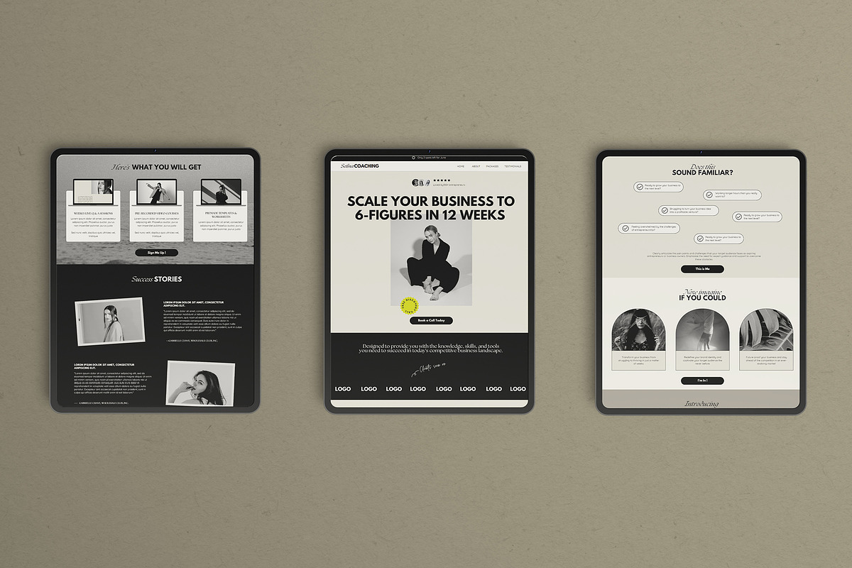 Minimal Landing Page Template Canva, a Landing Page Template by Row Creative (Photo 6 of 9)
