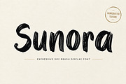 Sunora – Dry Brush Display Font, a Script Font by Wow Magic (Thumbnail 1 of 4)