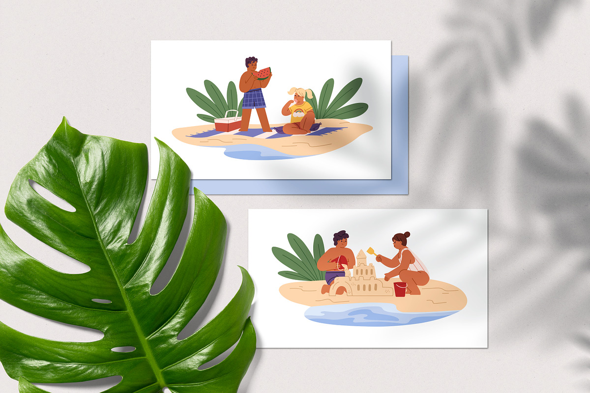 Happy kids on summer holidays set, a Person Illustration by Good Studio (Photo 10 of 10)