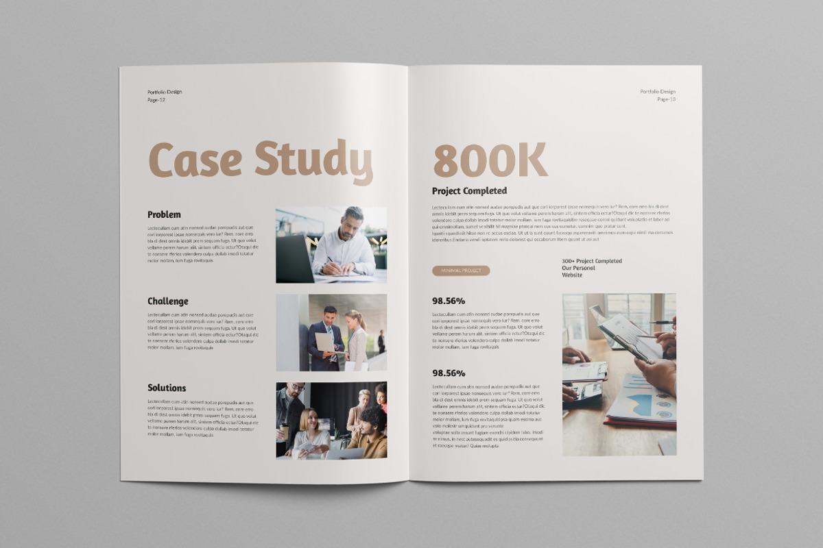 Works / Portfolio Template Canva, a Brochure Template by Pixelpick (Photo 7 of 9)
