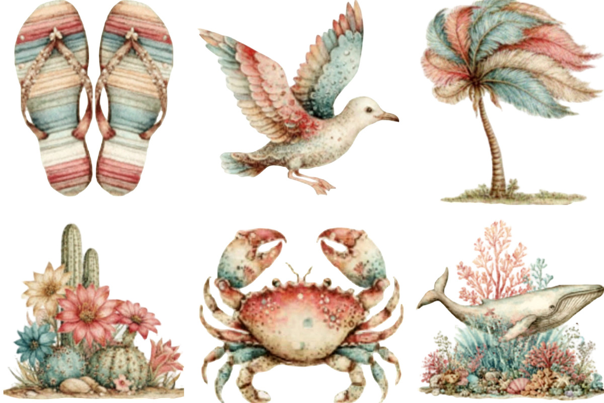 Whimsical Summer Clipart PNG, an Illustration by Designking (Photo 2 of 5)