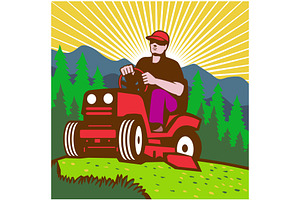 Landscaper Ride On Mower Trees WPA