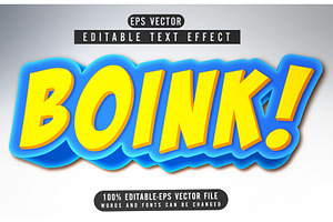 Boink! Vector 3d Editable Text