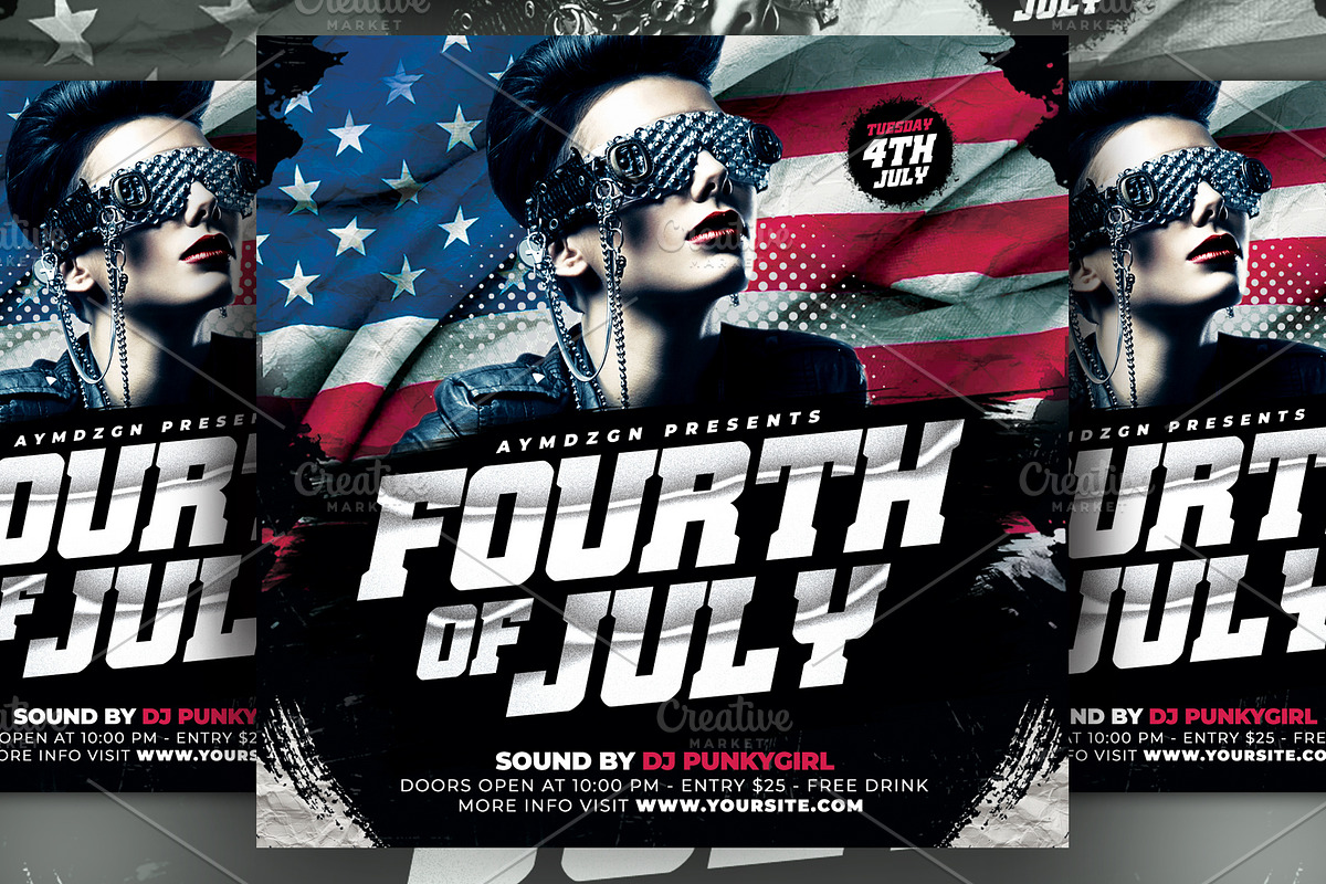 4th of July Flyer, a Flyer Template by AyumaDesign (Photo 1 of 3)