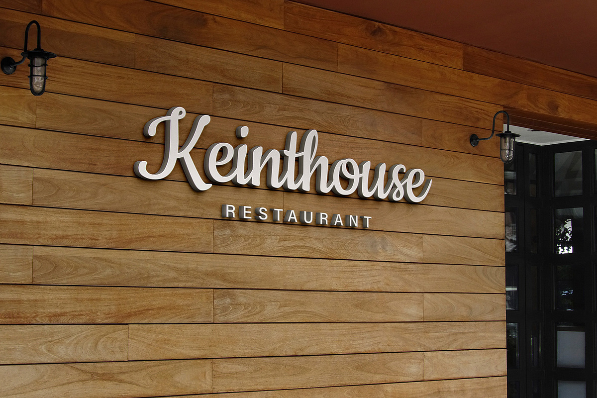 Logo Mockup on Wooden Facade 3D Sign, a Product Mockup by Asylab (Photo 4 of 5)