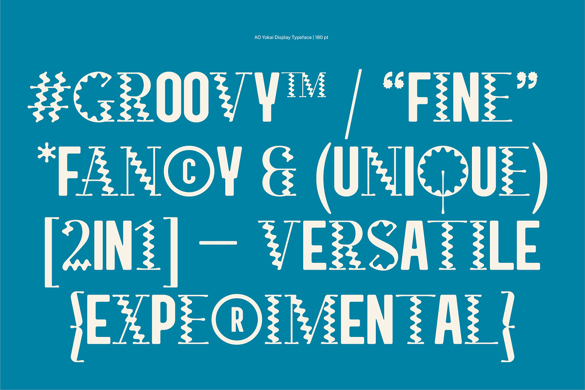 AO Yokai - Decorative Typeface, a Serif Font by OwunStudio (Photo 13 of 14)