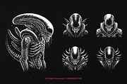 10 Bundle Dark Art Xenomorph Alien, an Illustration by Morspective (Thumbnail 4 of 7)