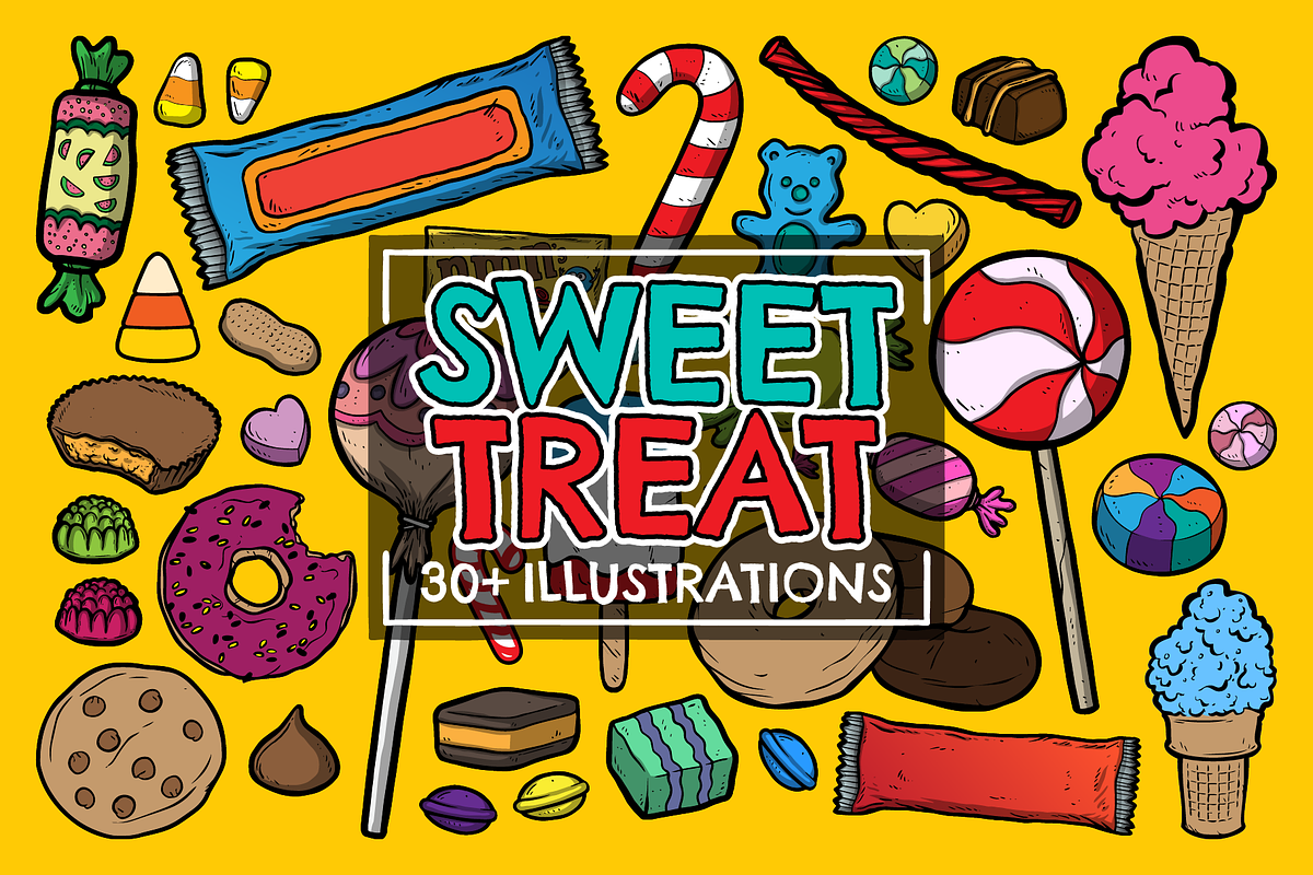 Sweet Treat Vector Pack, a Food Illustration by Vectory by BSC (Photo 1 of 3)