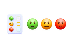3d vector rating scale with, an Object Illustration by Abscent