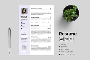 Elegant Four-Page Resume Template, a Resume Template by Design Vault