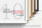 Frame mockups bundle 2;3 ratio V&H, a Print Template by HisariDS Mockup Design (Thumbnail 1 of 6)
