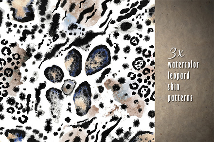 Watercolor Leopard Skin Patterns